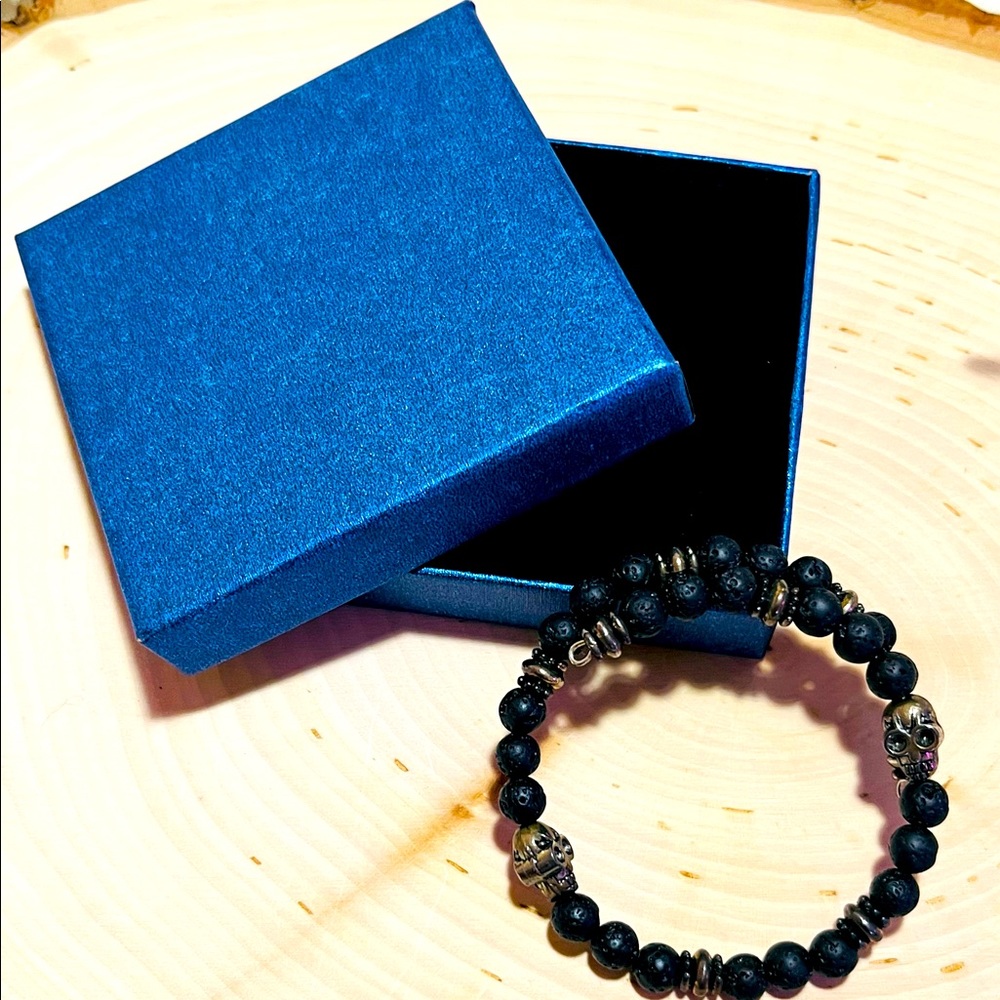 Startoo adjustable bead skull chakra bracelet defuser for oils